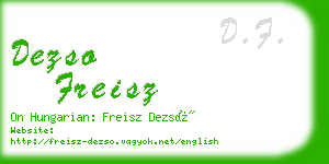 dezso freisz business card